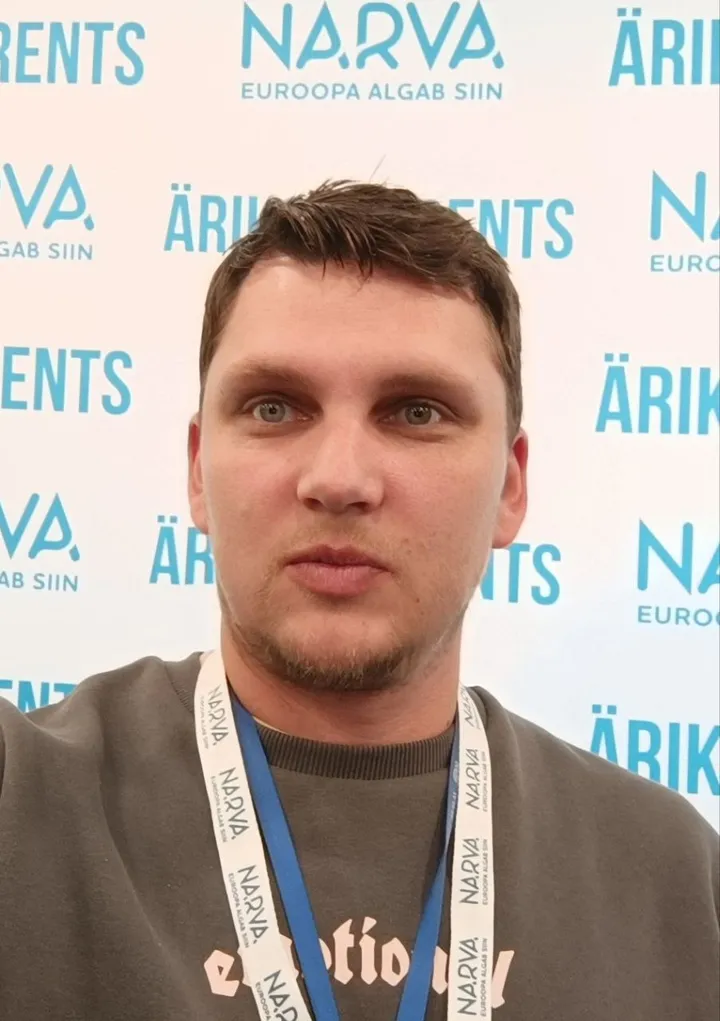 Konstantin at a business event in Narva, Estonia